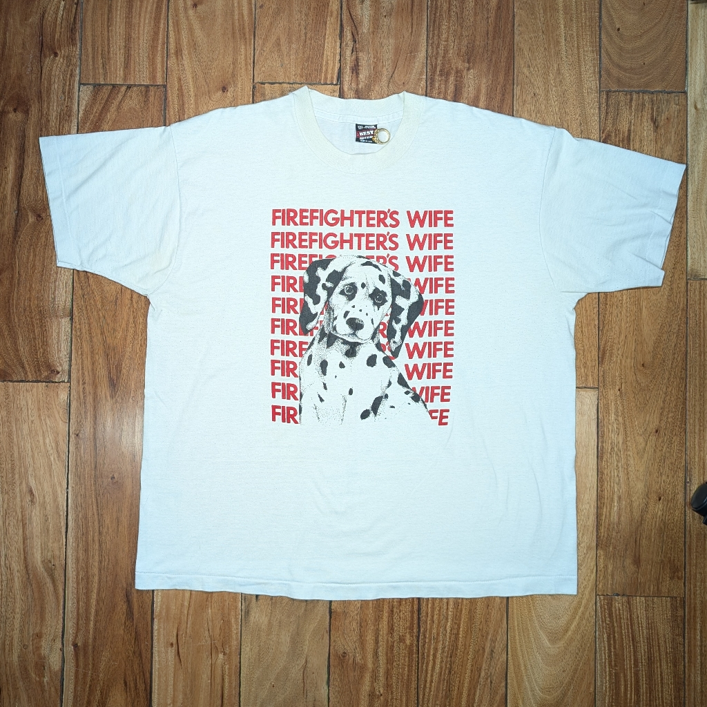 Firefighters Wife Vintage Dalmatian Tee (2x)